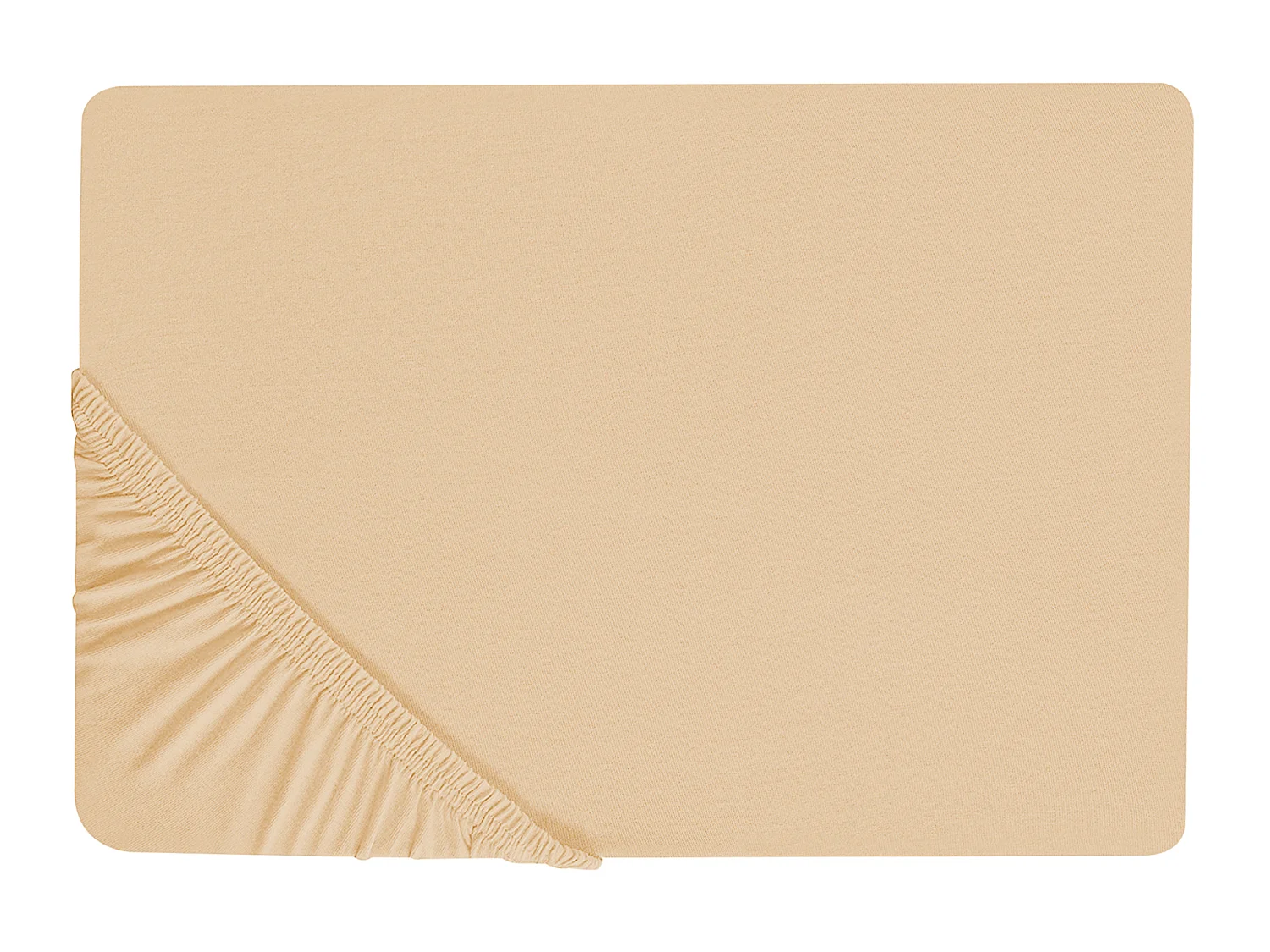 Drap housse JANBU Coton 200 x 200 cm Beige sable