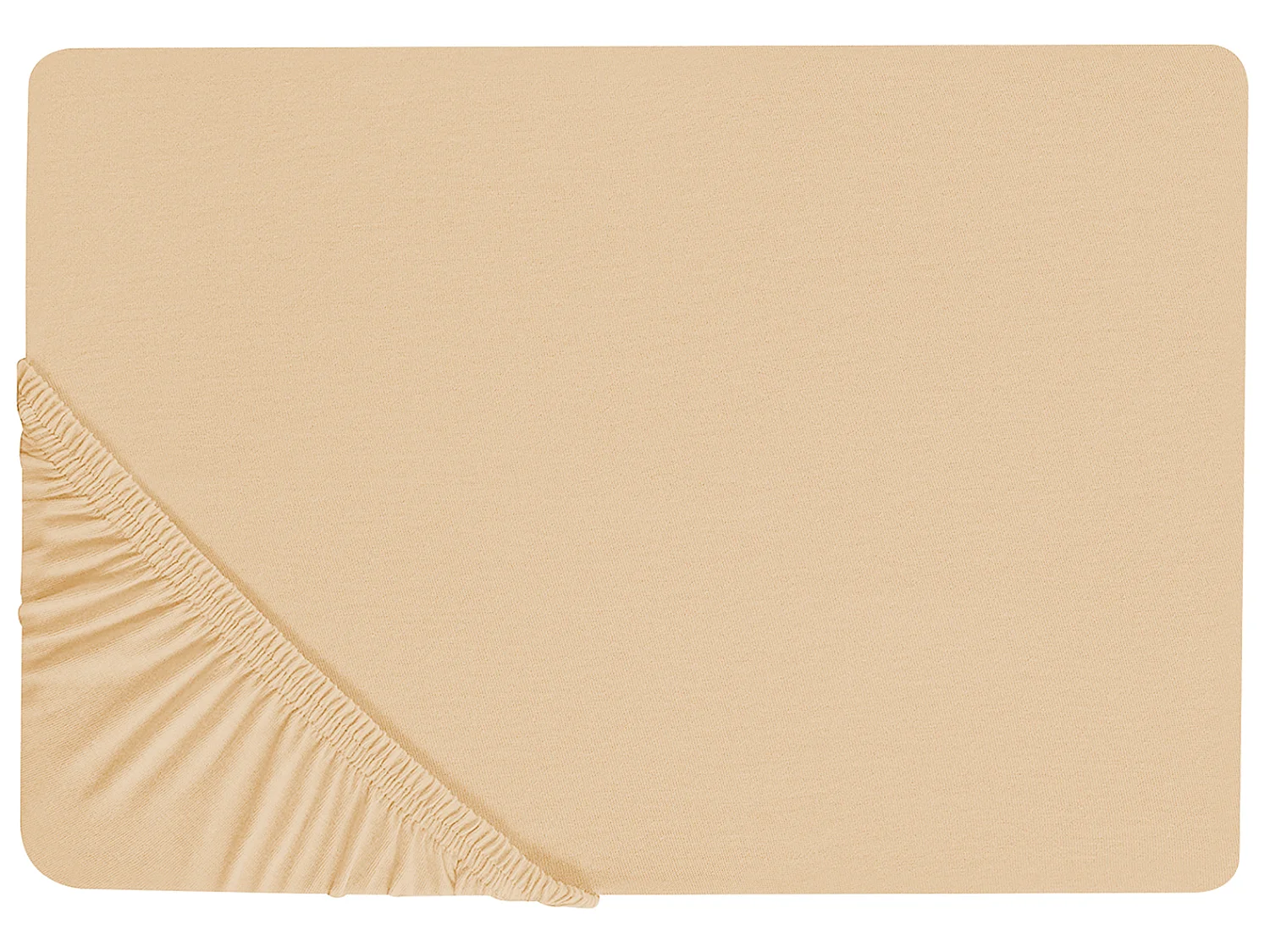 Coprimaterasso elasticizzato JANBU Cotone 200 x 200 cm Beige sabbia