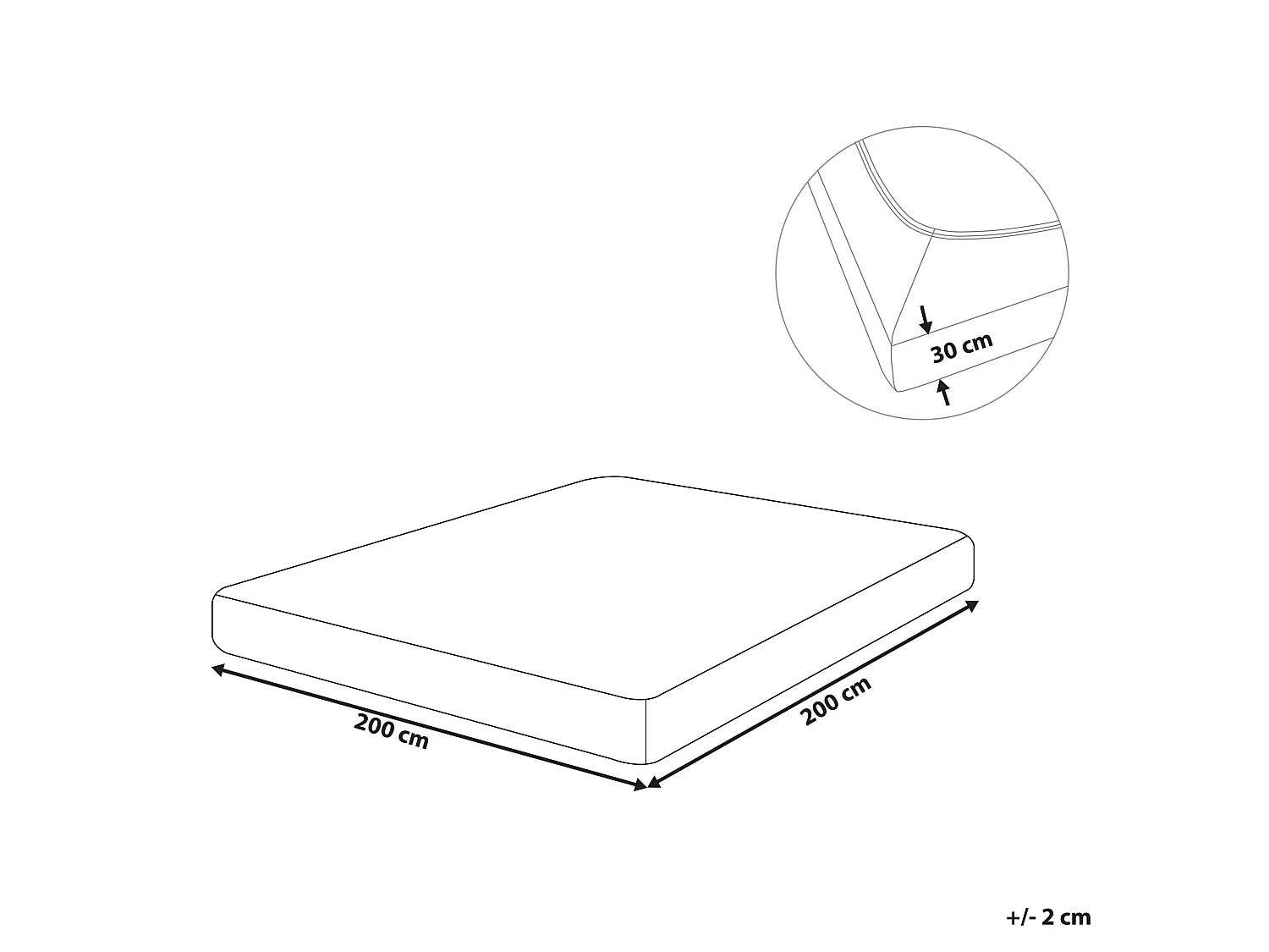 Coprimaterasso elasticizzato JANBU Cotone 200 x 200 cm Beige sabbia