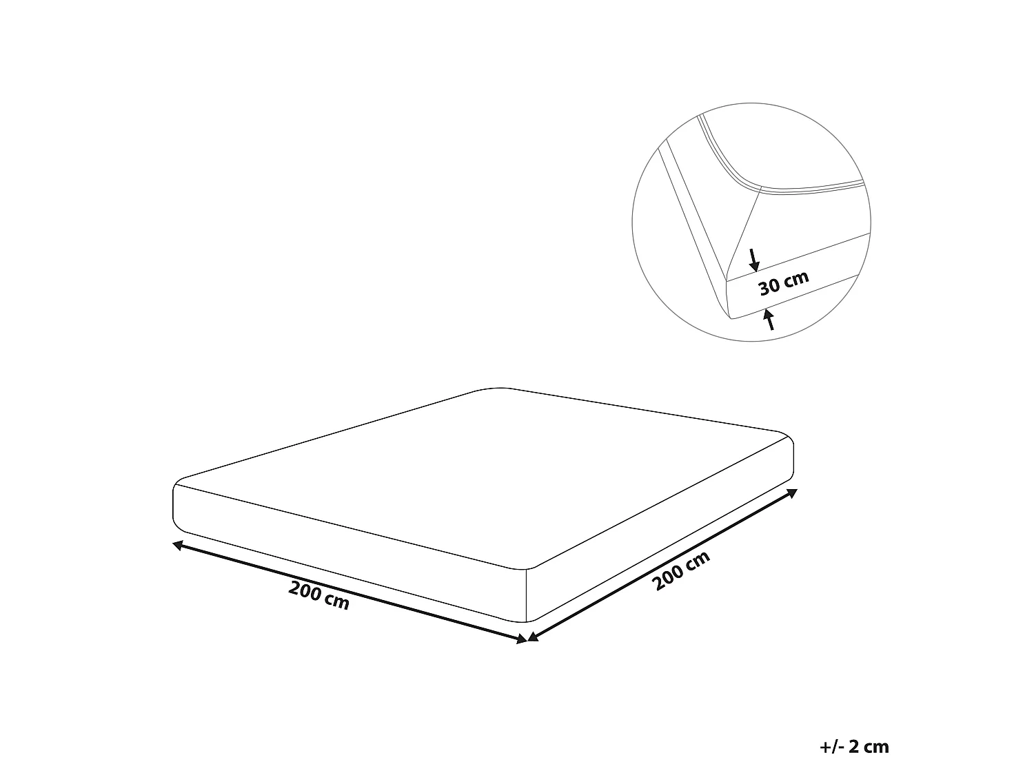 Drap housse JANBU Coton 200 x 200 cm Beige sable