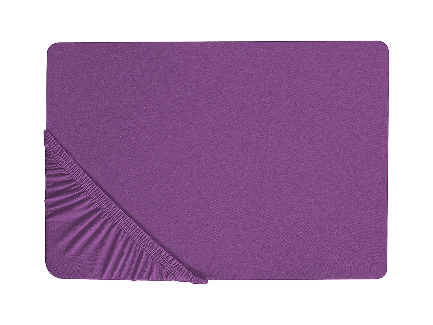 Spannbettlaken JANBU Baumwolle 160 x 200 cm Purpur