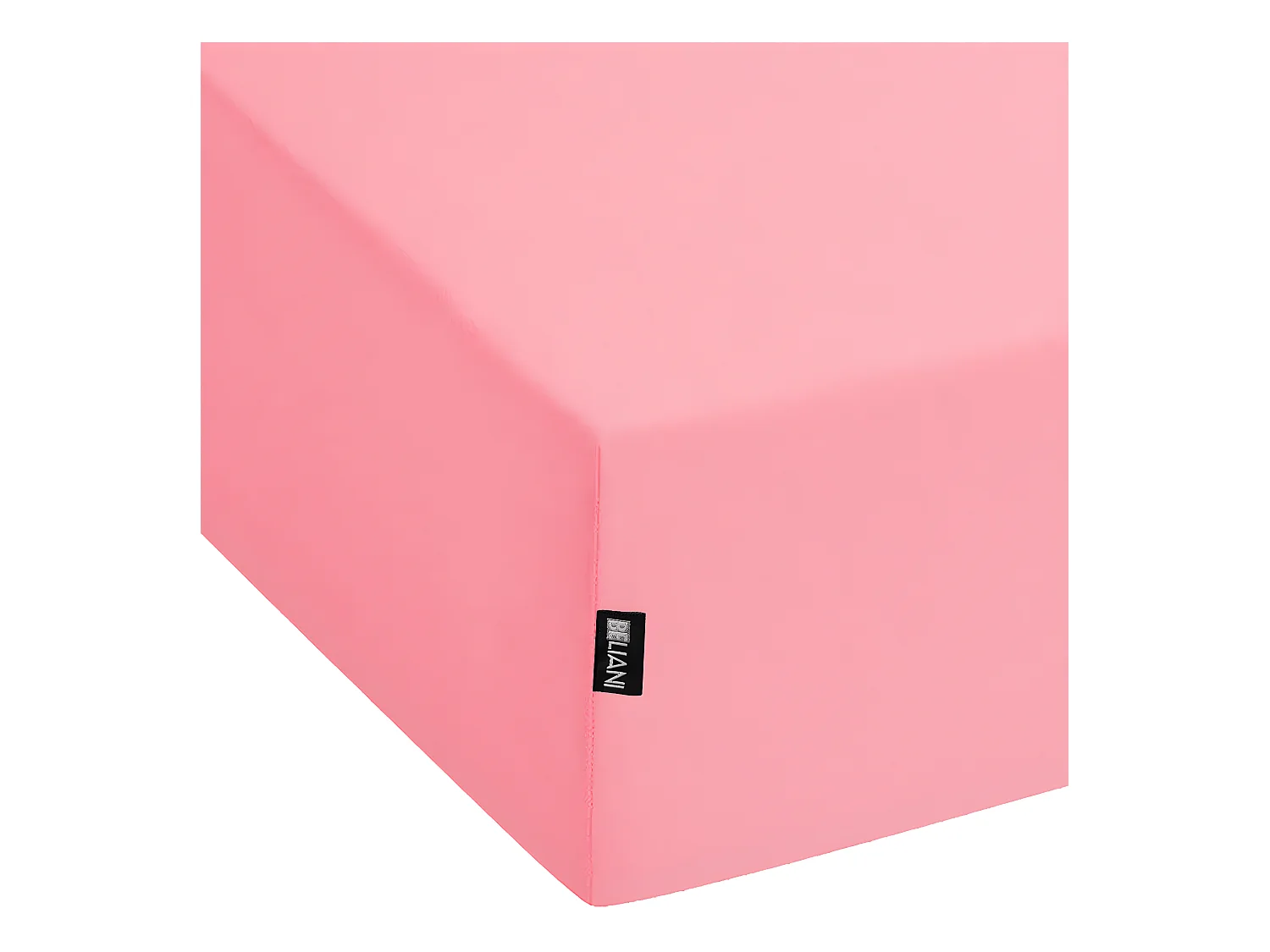 Spannbettlaken Baumwolle korallenrot 180 x 200 cm Steghöhe 30 cm mit Gummizug Janbu