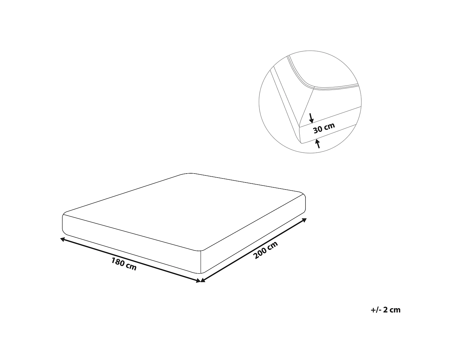 Hoeslaken JANBU Katoen 180 x 200 cm Koraalrood