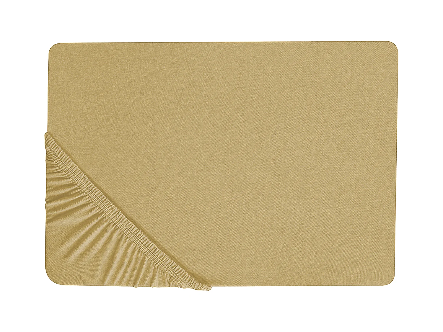 Spannbettlaken Baumwolle olivgrün 160 x 200 cm Steghöhe 30 cm mit Gummizug Janbu