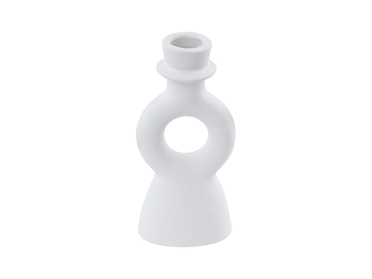 Bougeoir SPARTA Céramique 17 cm Blanc cassé
