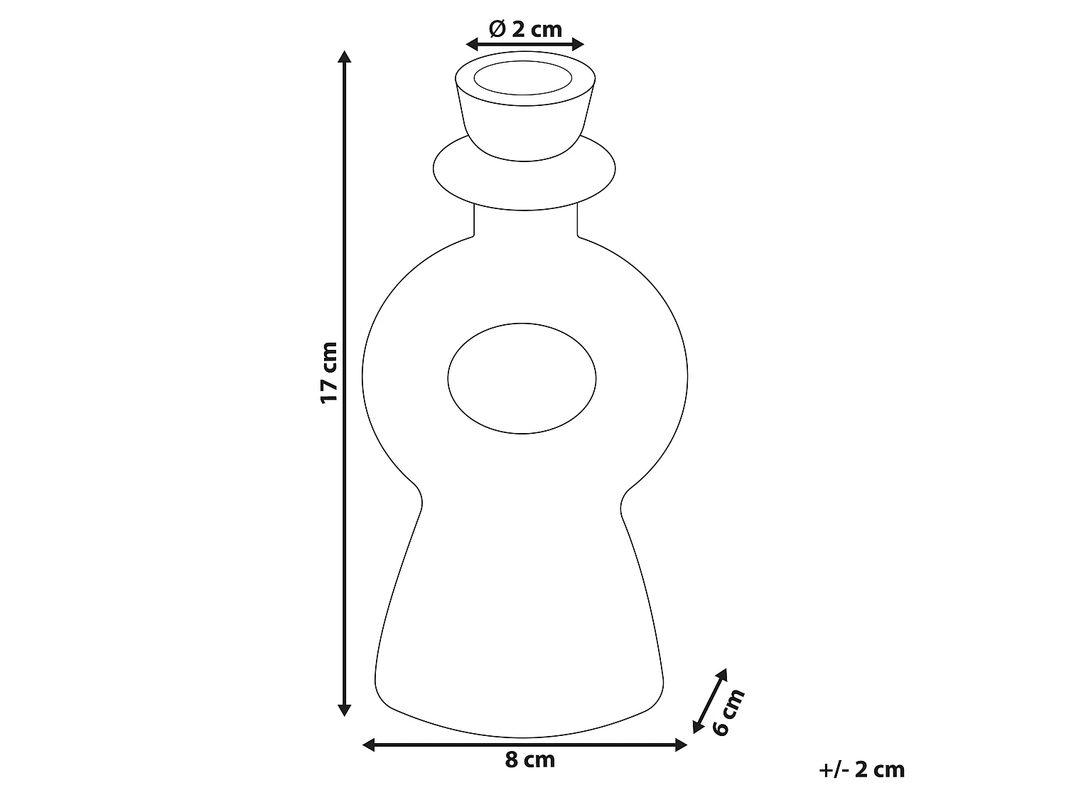 Świecznik SPARTA Ceramika 17 cm Złamana biel