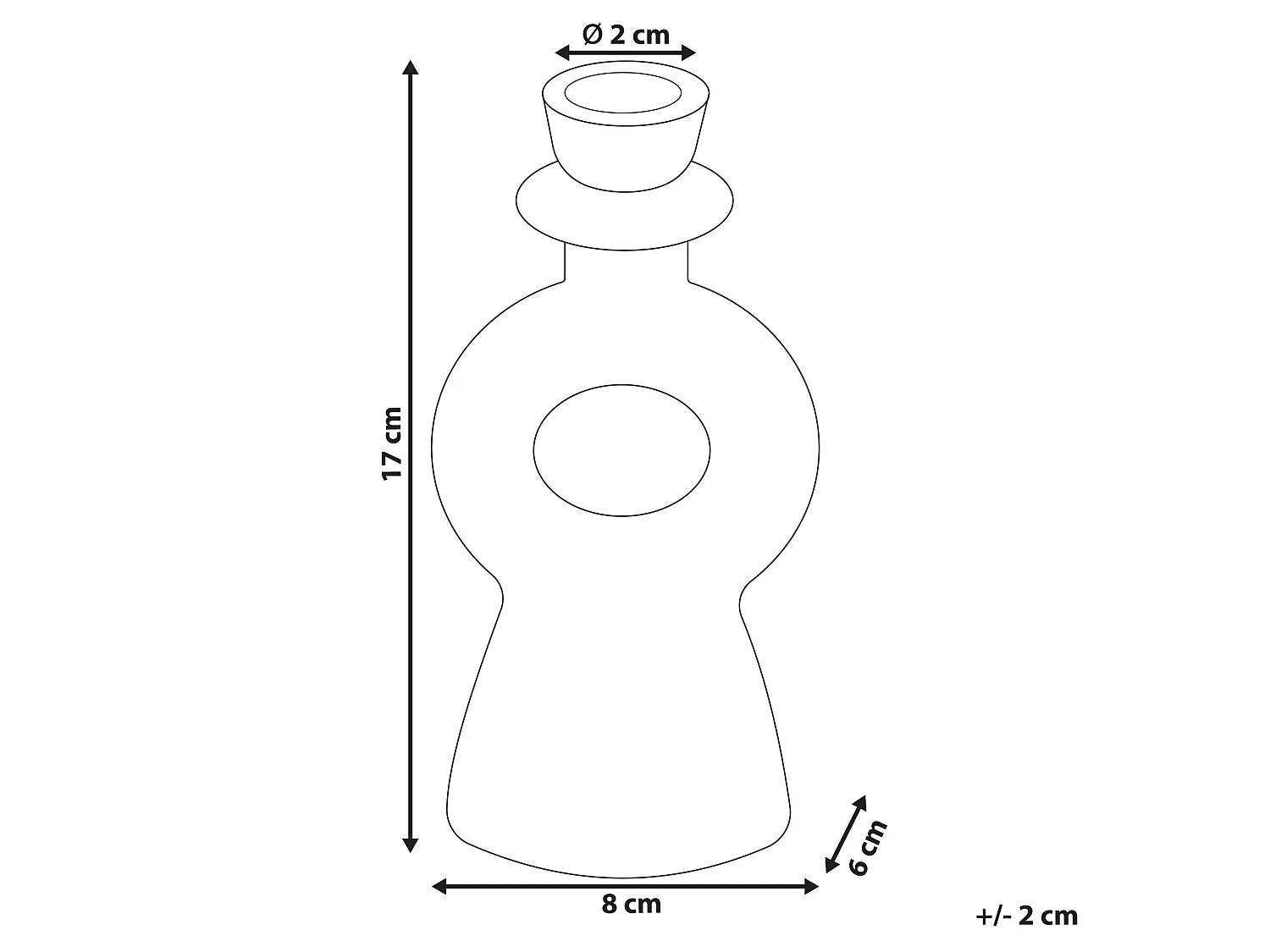 Świecznik SPARTA Ceramika 17 cm Złamana biel
