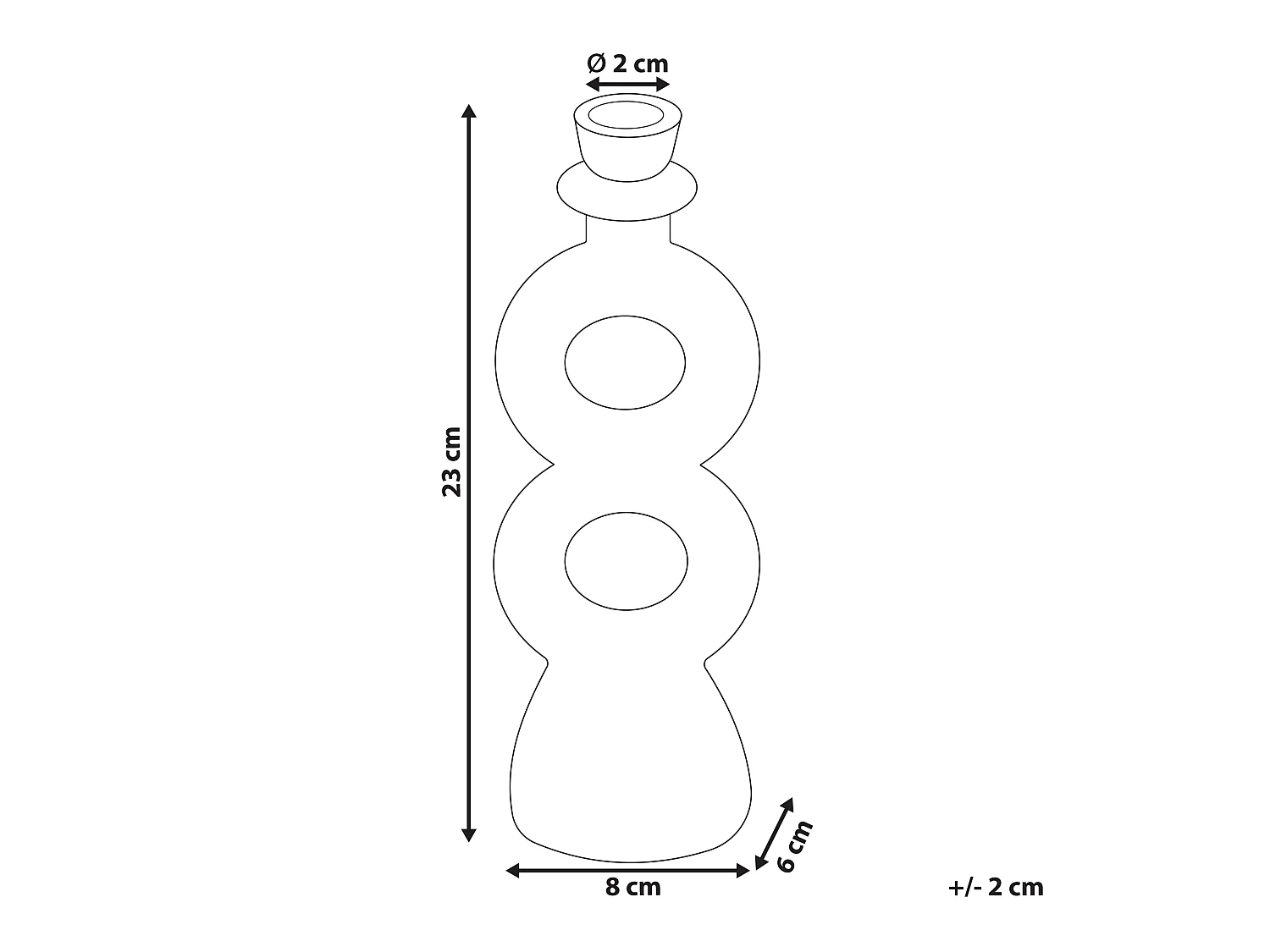 Kaarshouder NAOUSA Keramiek 23 cm Beige