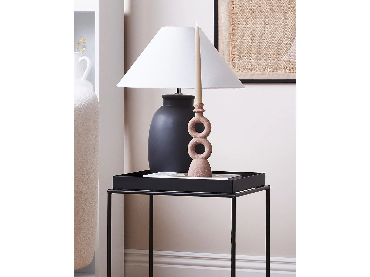 Kaarshouder NAOUSA Keramiek 23 cm Beige