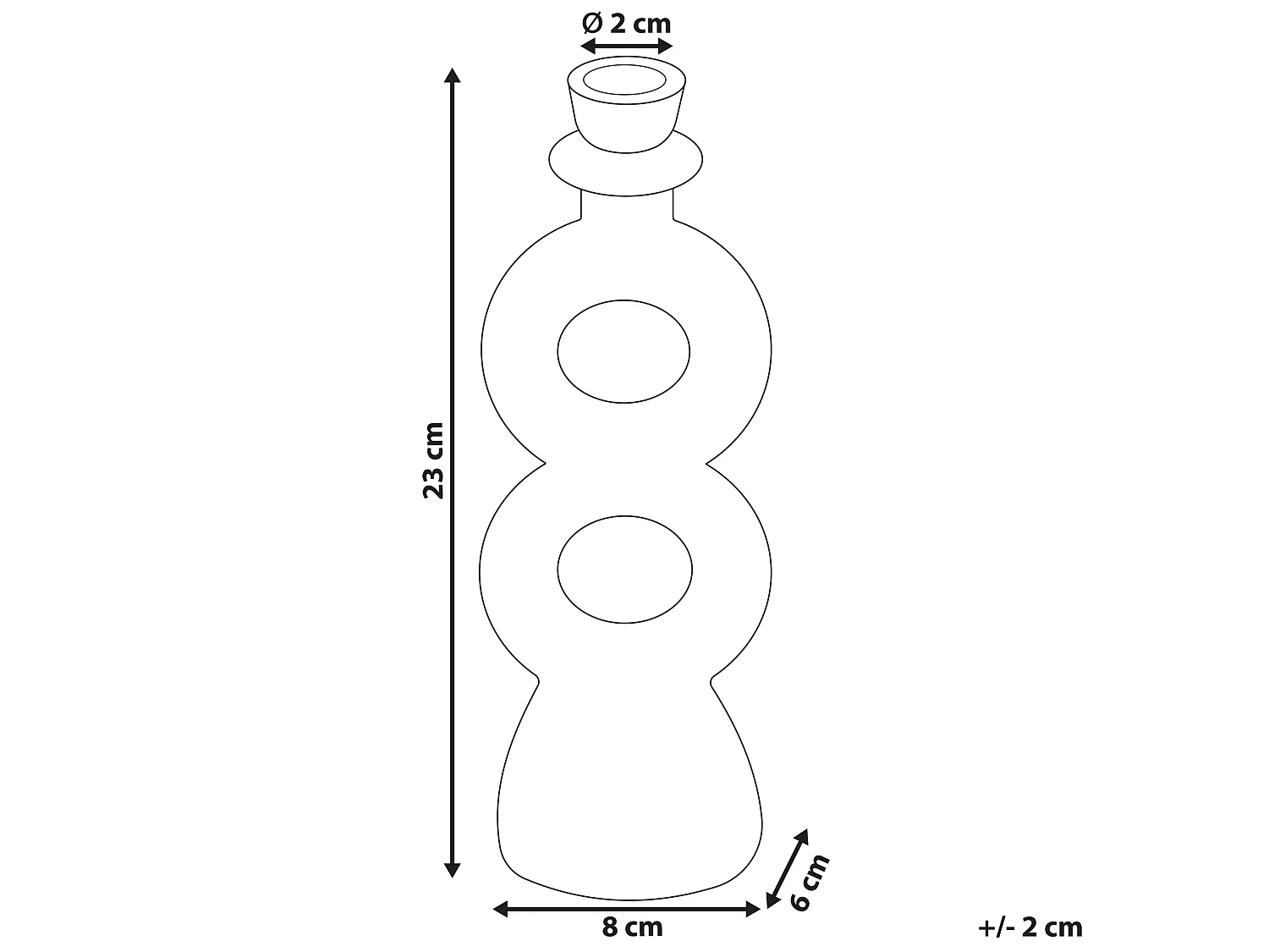 Kaarshouder NAOUSA Keramiek 23 cm Beige