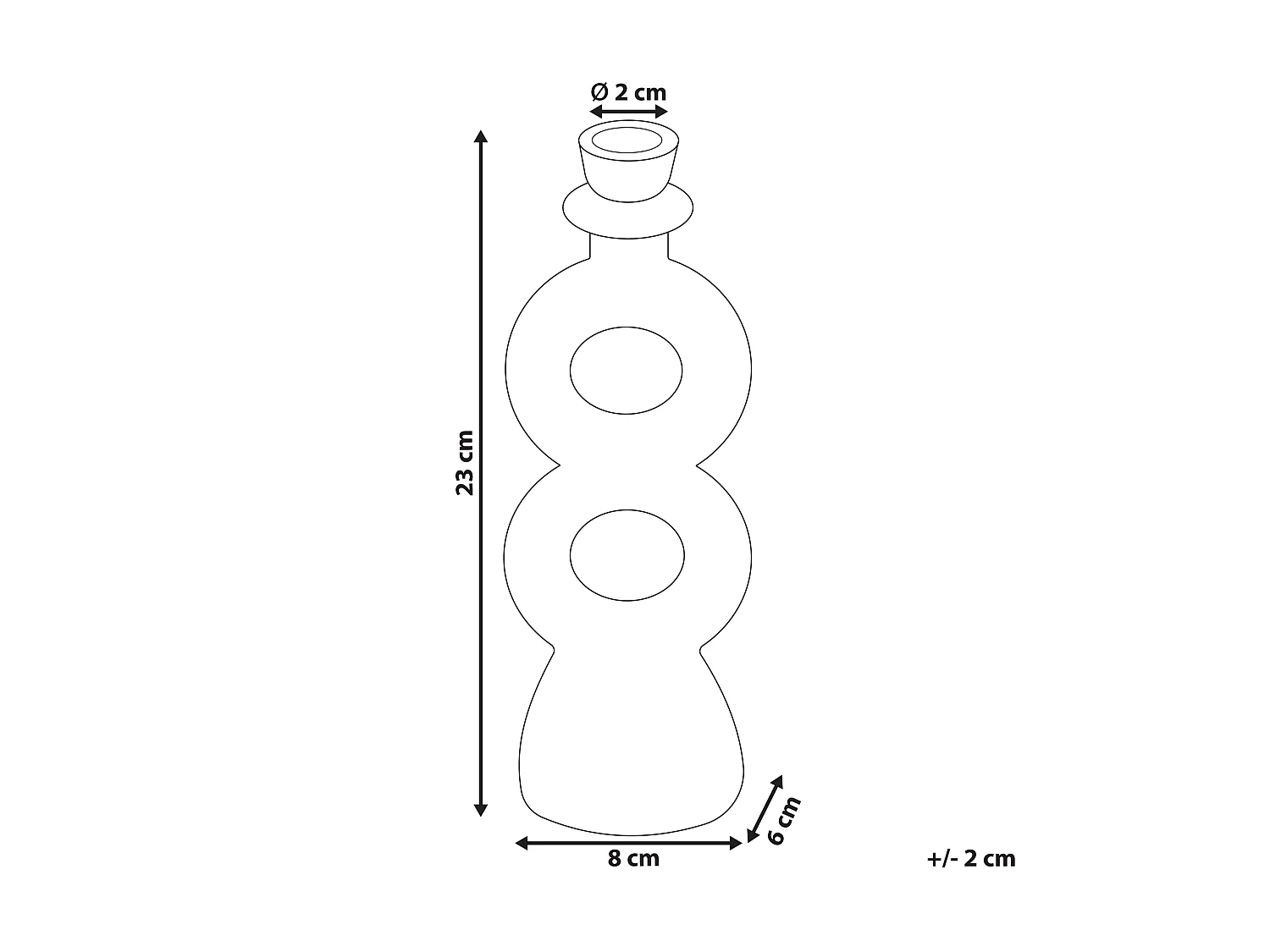Minimalistischer Kerzenhalter Kerzenständer beige geschwungene Form Naousa