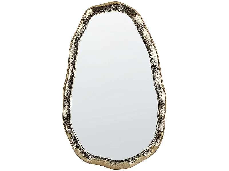 Spiegel Modernes Design Unregelmäßiger Rahmen 50 x 32 cm Aluminium Gold Damoh