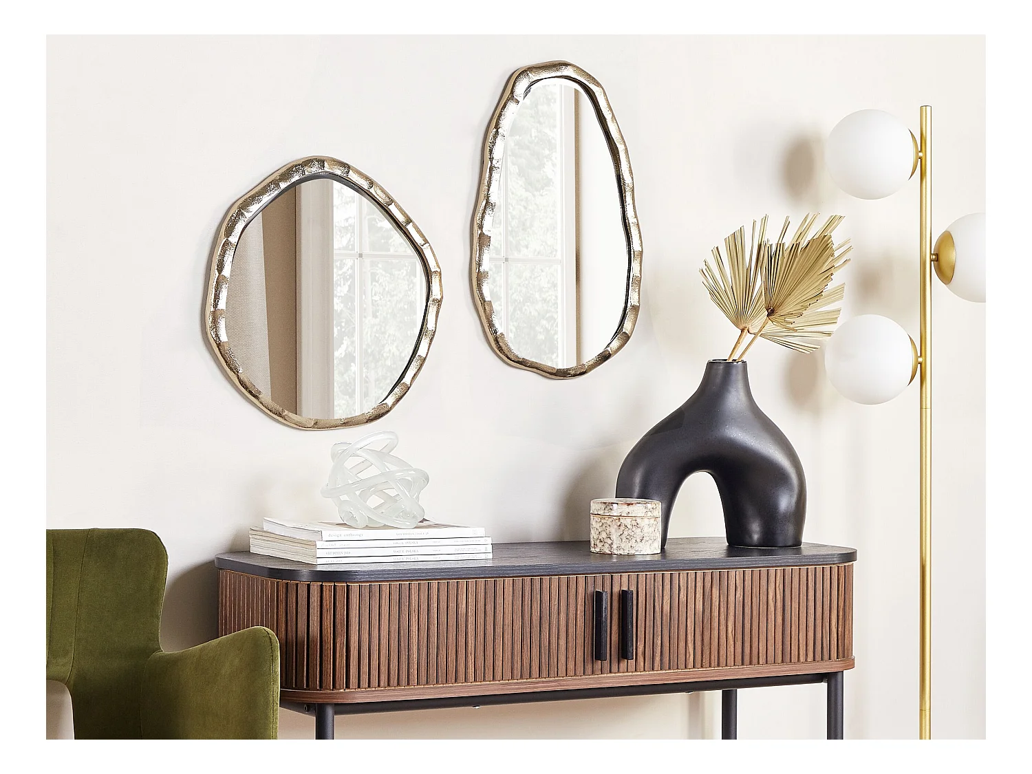 Miroir DAMOH 32 cm 50 cm Métal Doré