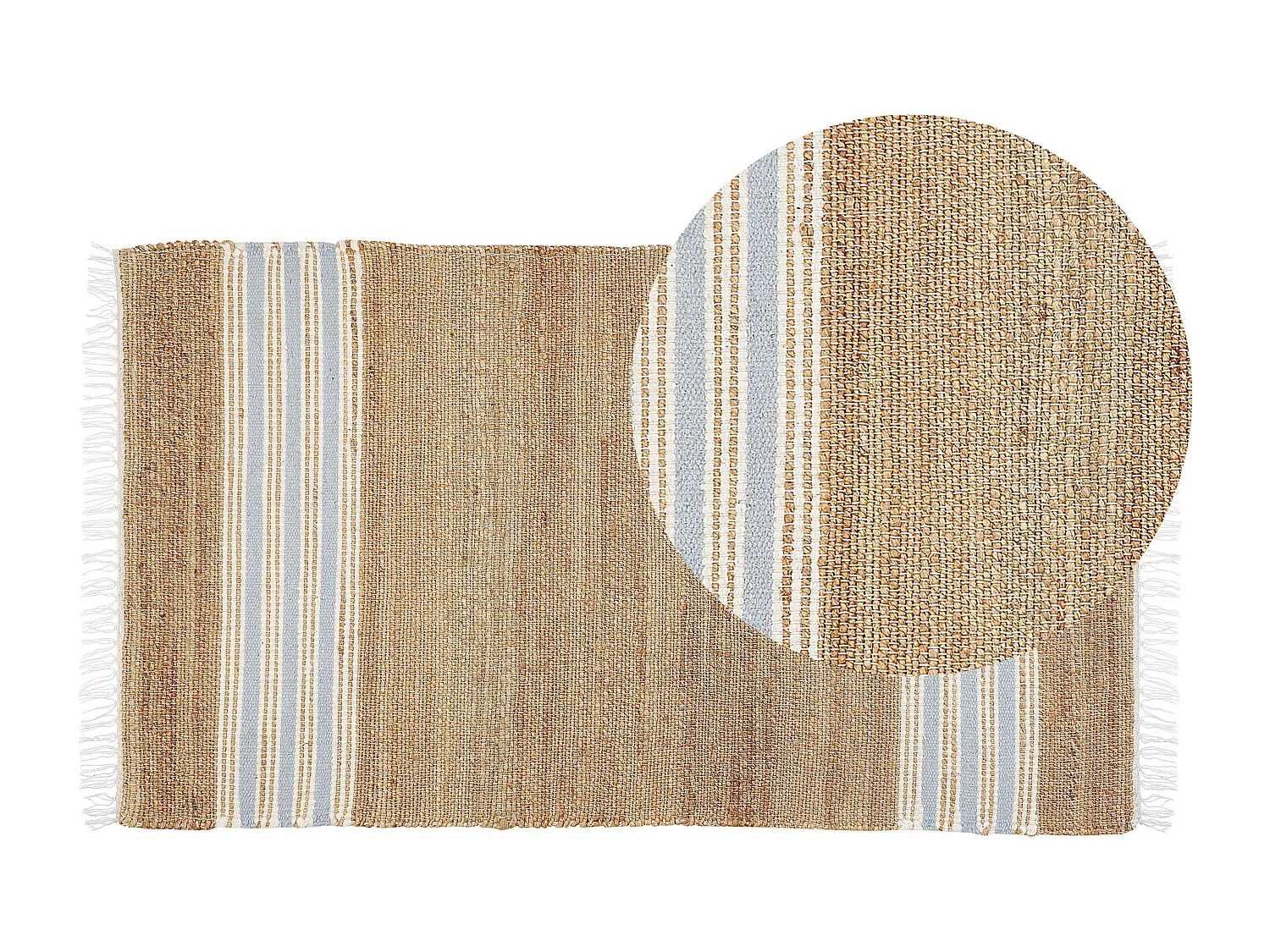 Tappeto MIRZA 80 x 150 cm Iuta Azzurro