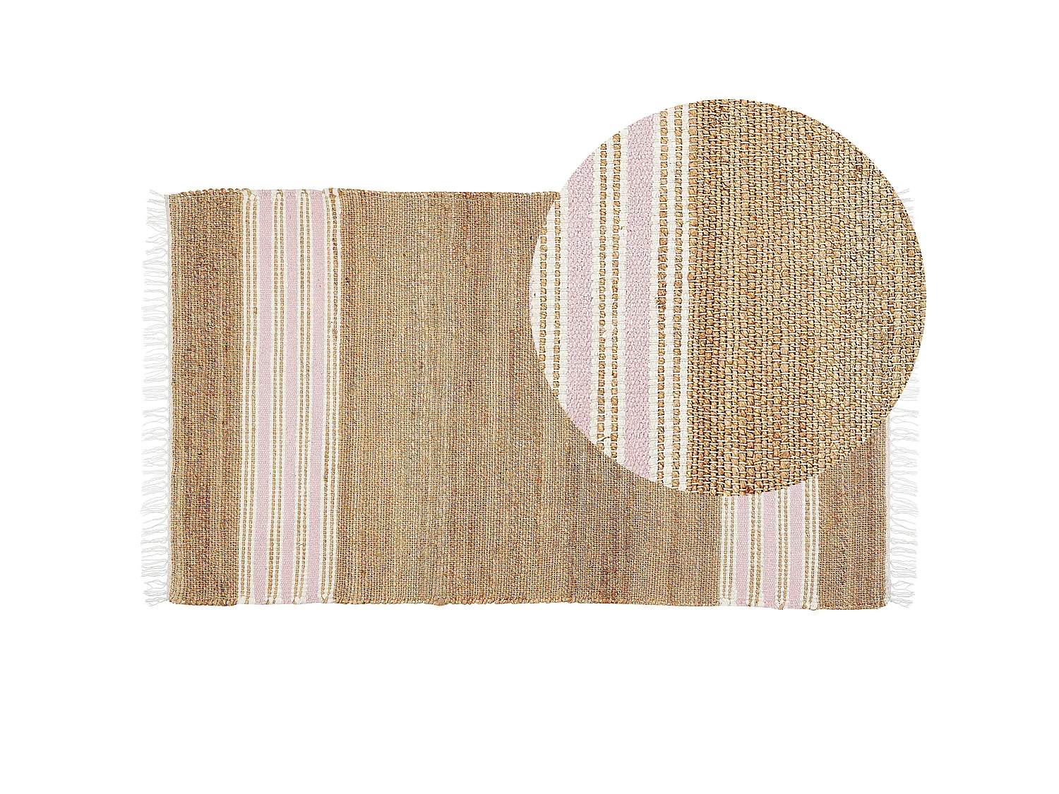 Tapis MIRZA Rose pastel 80 x 150 cm Jute
