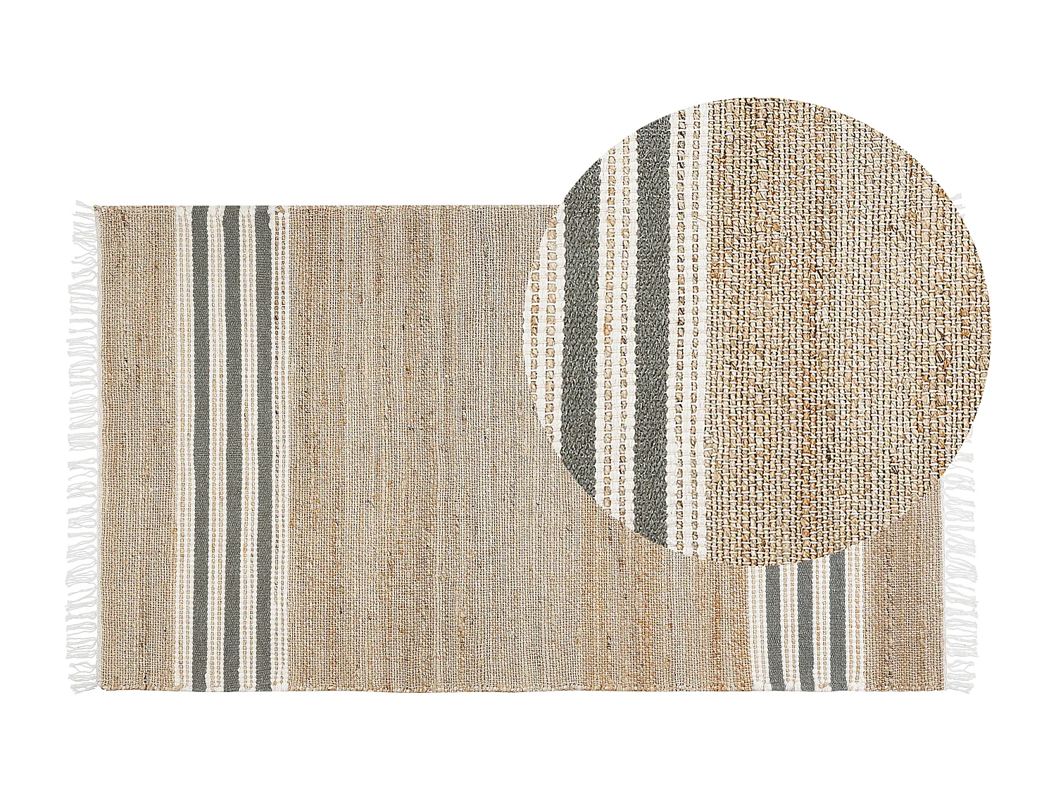 Tapete MIRZA 80 x 150 cm Juta Cinzento