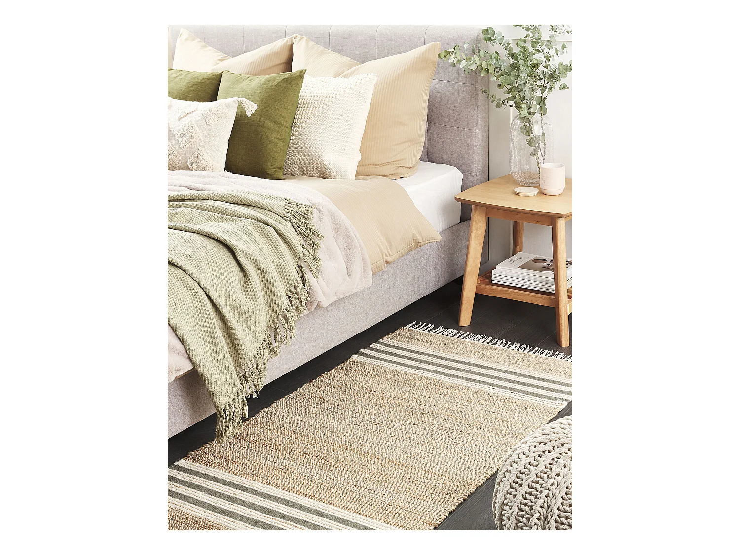 Tapete MIRZA 80 x 150 cm Juta Cinzento