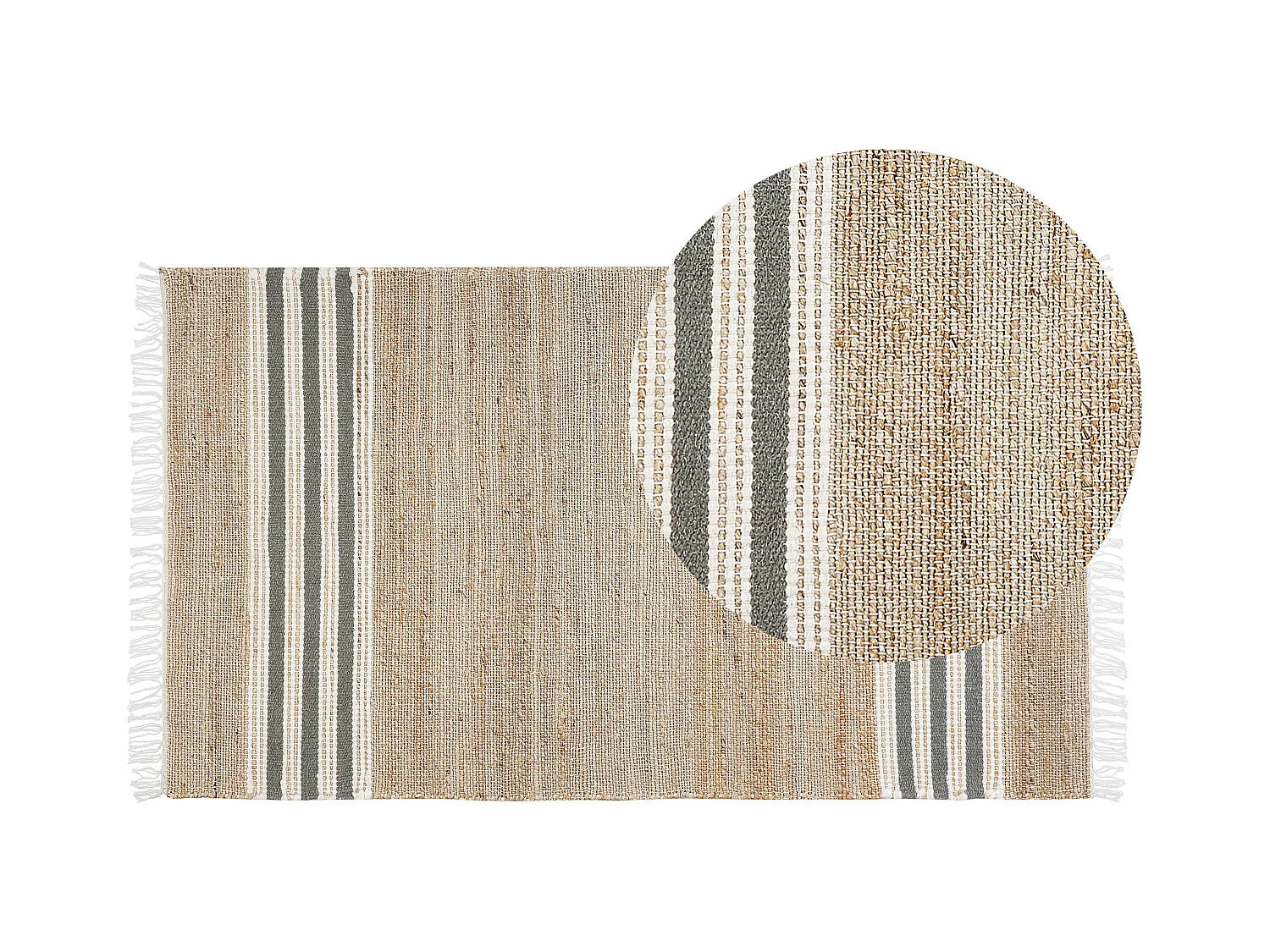Tapis MIRZA Gris 80 x 150 cm Jute