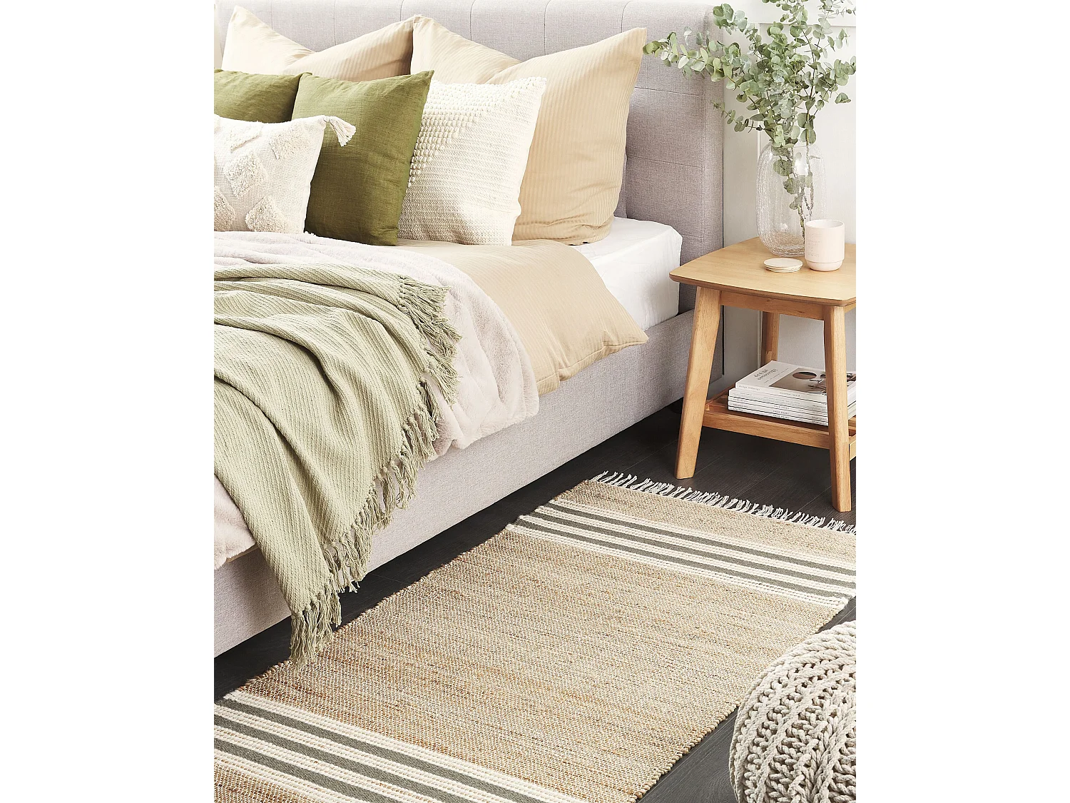 Tapis MIRZA Gris 80 x 150 cm Jute