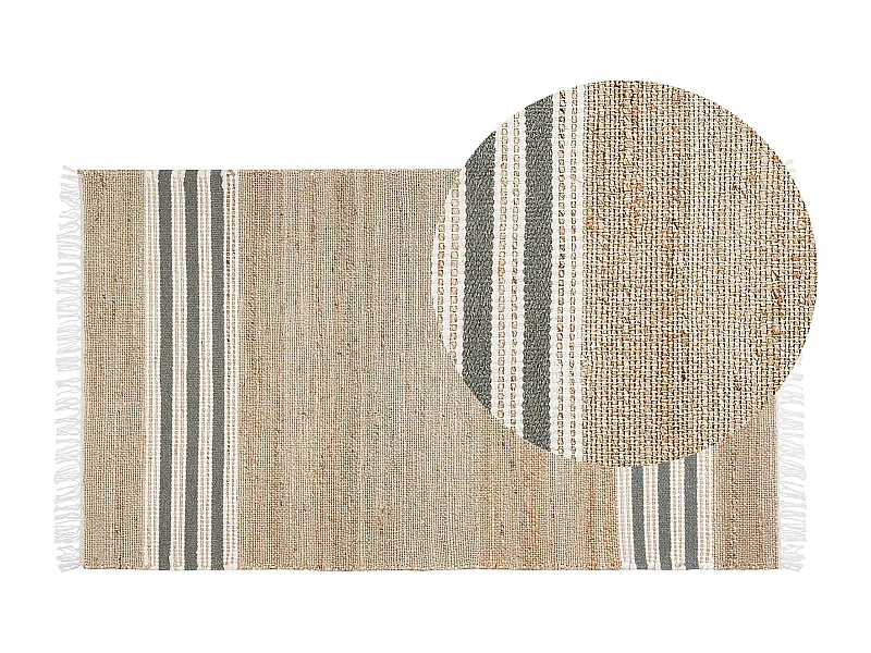 Tapis MIRZA Gris 80 x 150 cm Jute