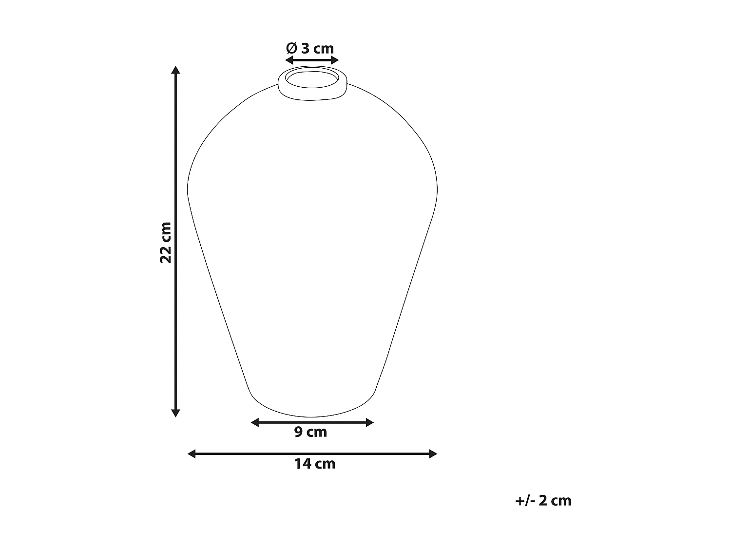Bloemenvaas XANTHI Keramiek 22 cm Bruin