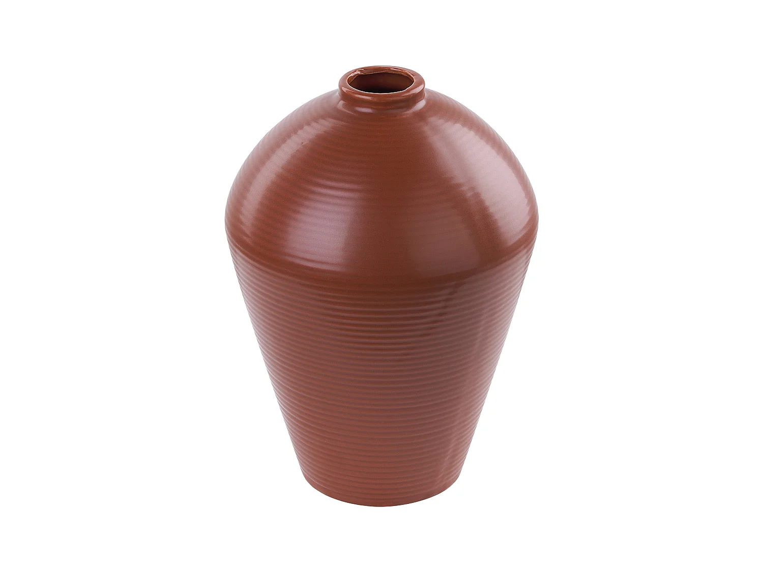Vase à fleurs XANTHI Céramique 22 cm Marron