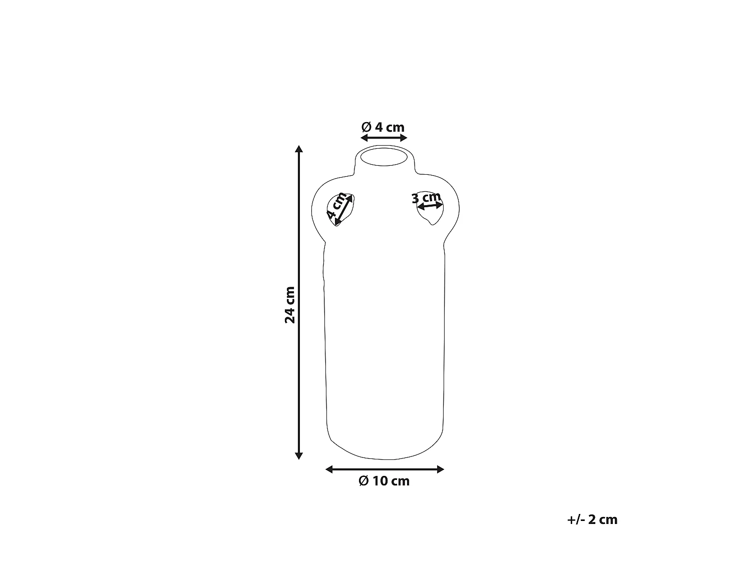 Dekorative Blumenvase Keramik Wohnzubehör 24 cm Rosa Drama
