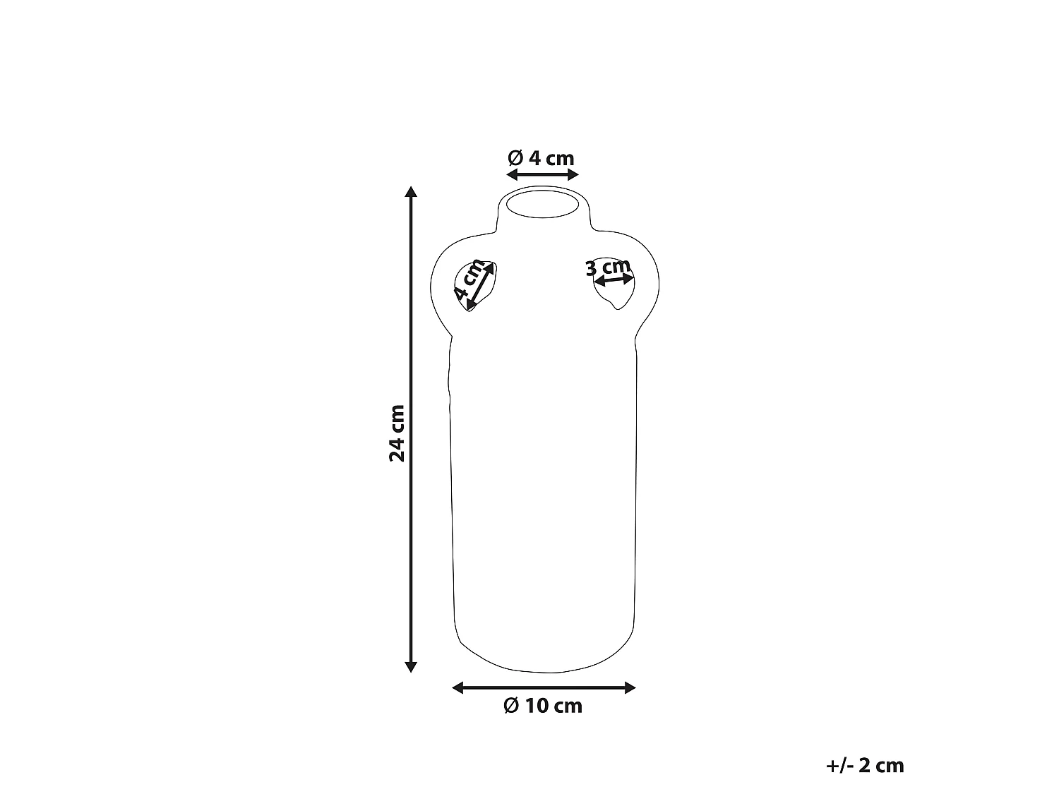 Vase à fleurs DRAMA Céramique 24 cm Rose pastel