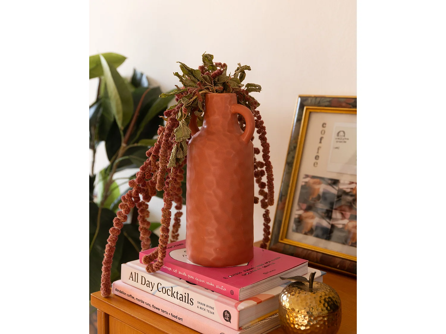 Vase à fleurs DRAMA Céramique 24 cm Rose pastel