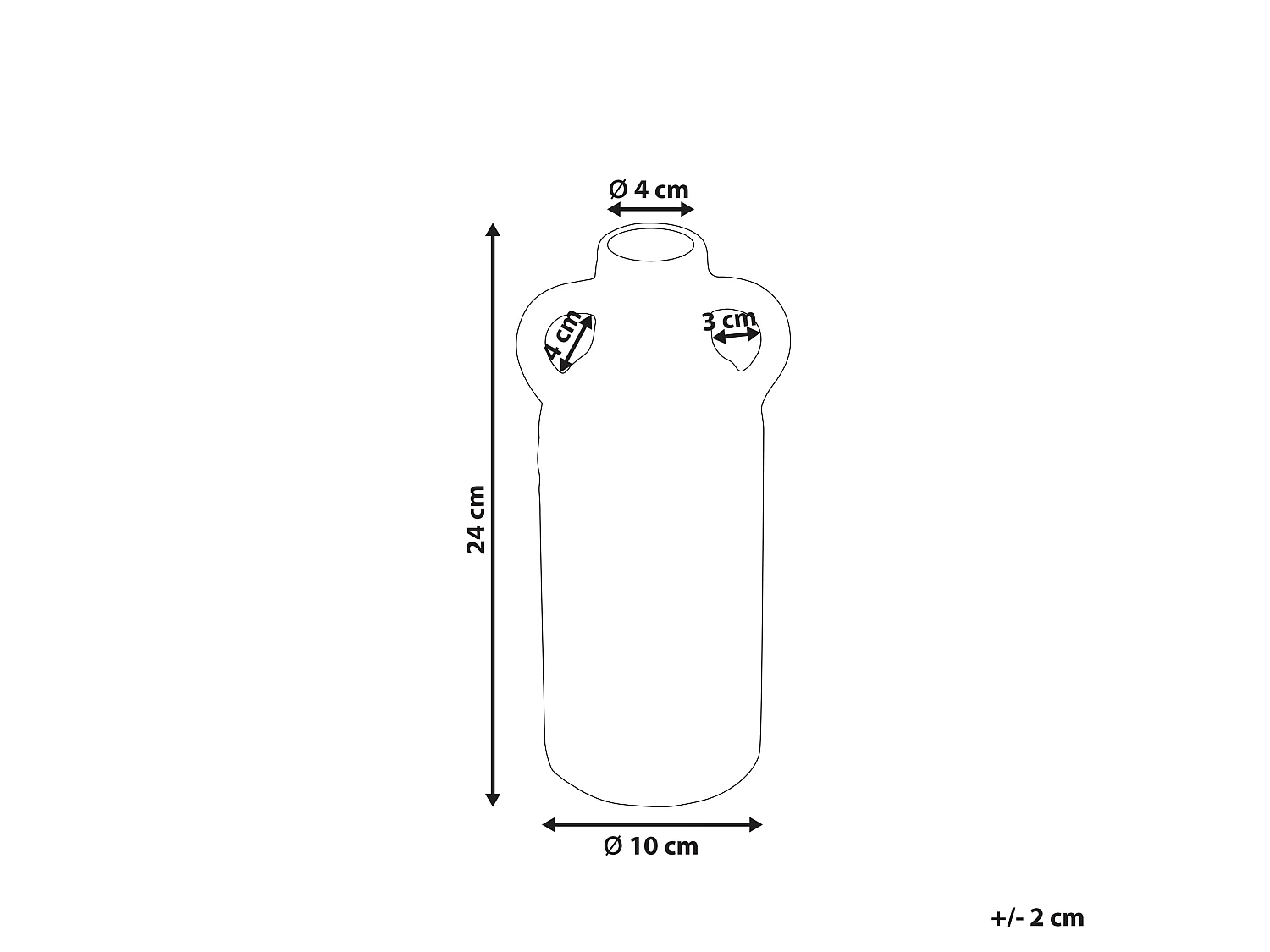 Bloemenvaas DRAMA Keramiek 24 cm Pastelroze