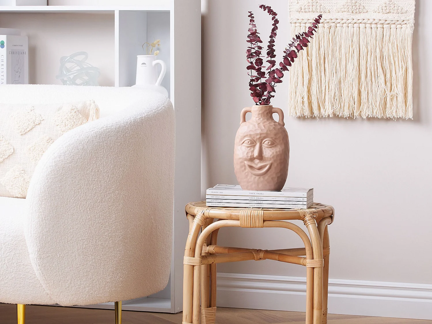 Vase à fleurs VERIA Céramique 26 cm Beige sable