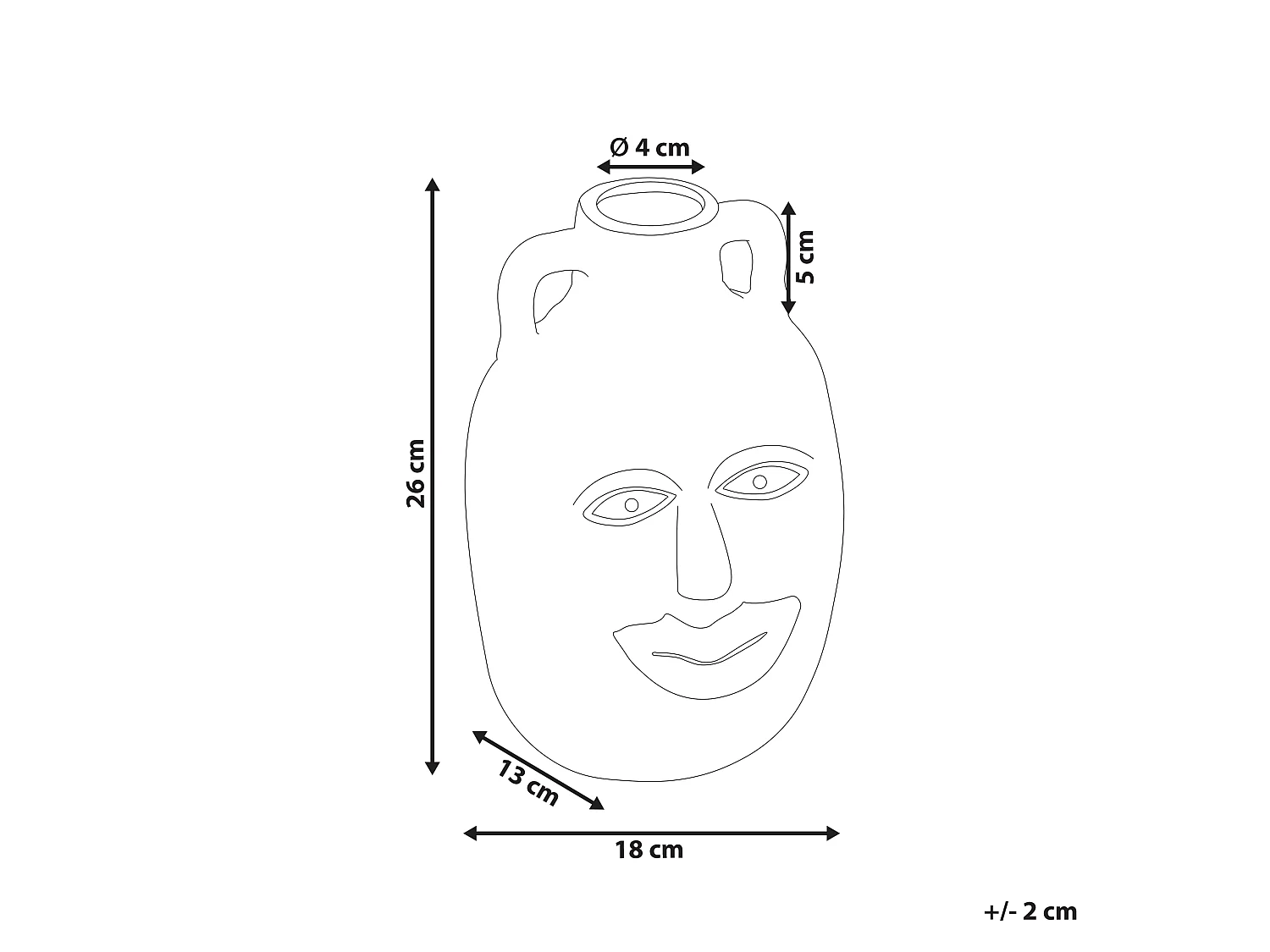 Wazon na kwiaty VERIA Ceramika 26 cm Piaskowy