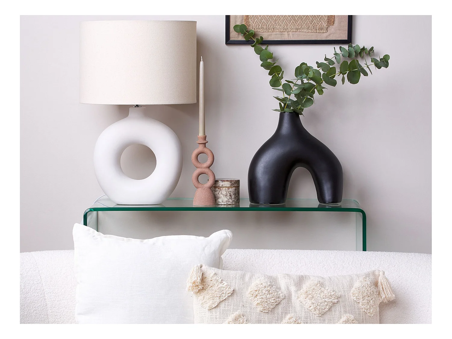 Bloemenvaas LAMIA Keramiek 30 cm Zwart