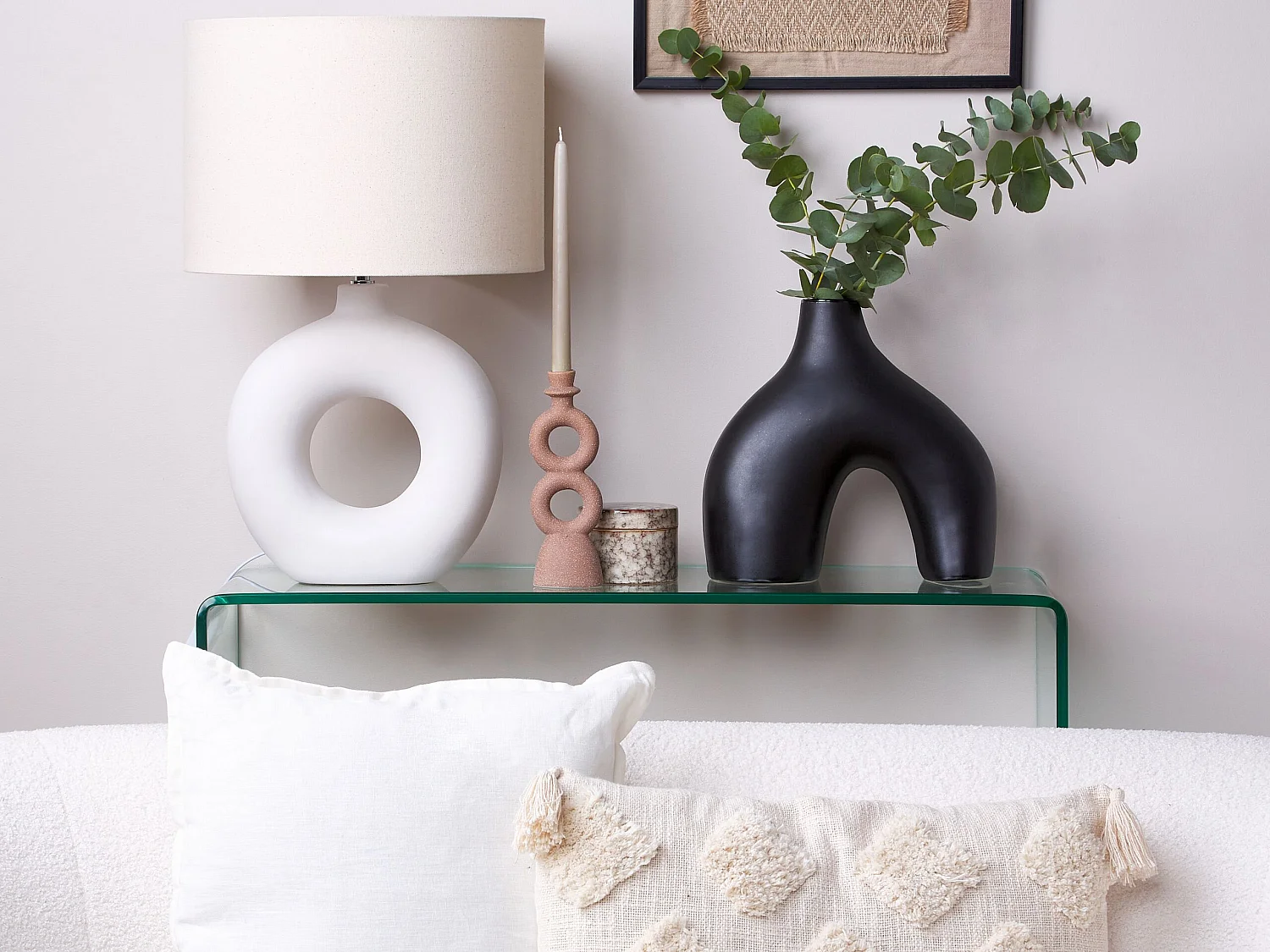 Vase à fleurs LAMIA Céramique 30 cm Noir