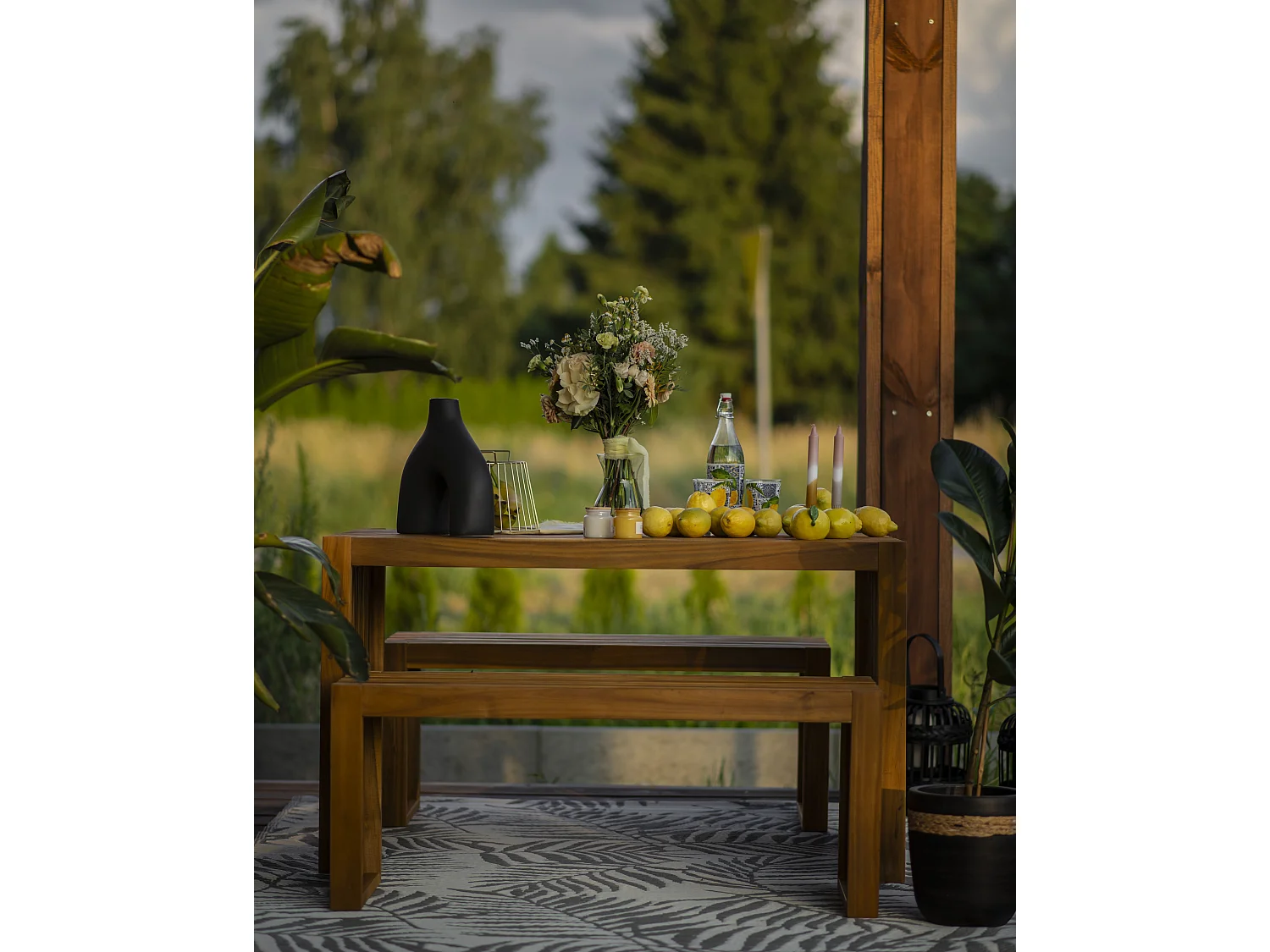 Vase à fleurs LAMIA Céramique 30 cm Noir
