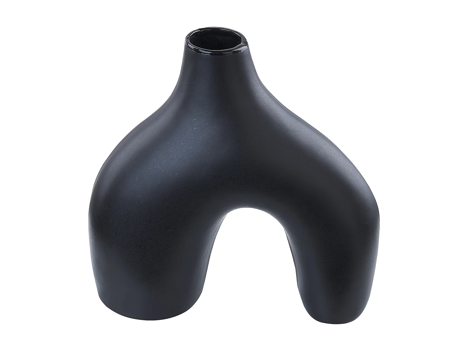 Blumenvase LAMIA Keramik 30 cm Schwarz