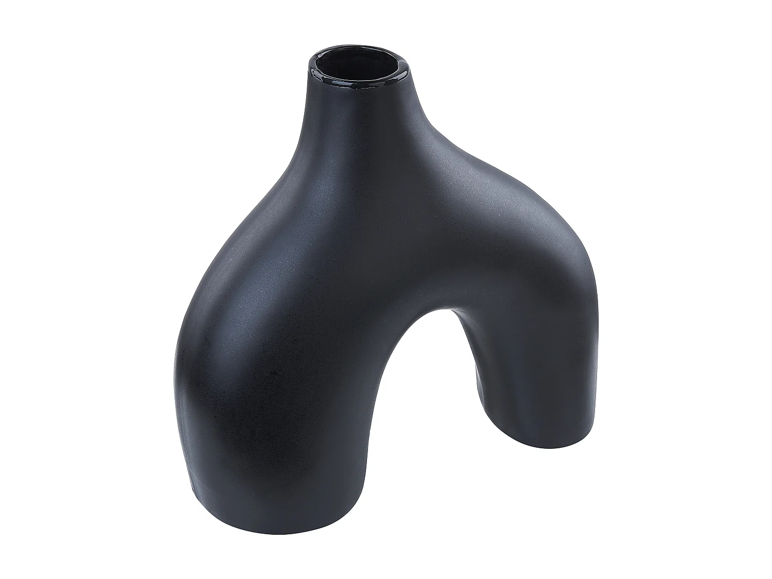 Blumenvase LAMIA Keramik 30 cm Schwarz