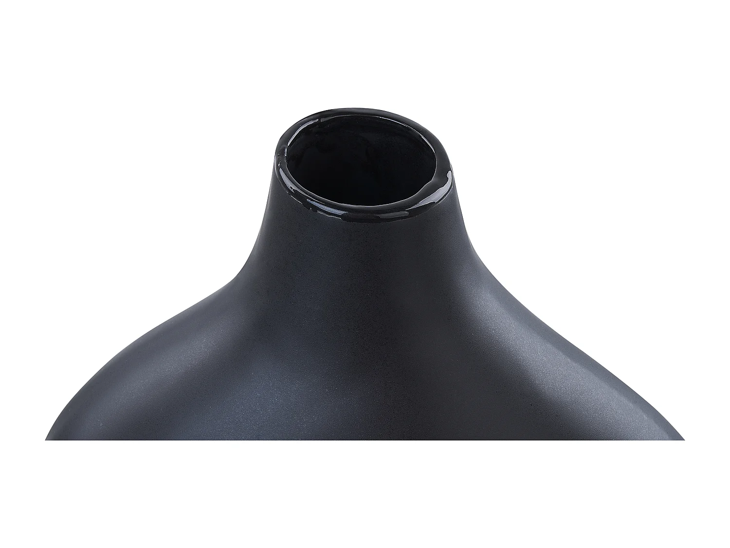 Blumenvase LAMIA Keramik 30 cm Schwarz