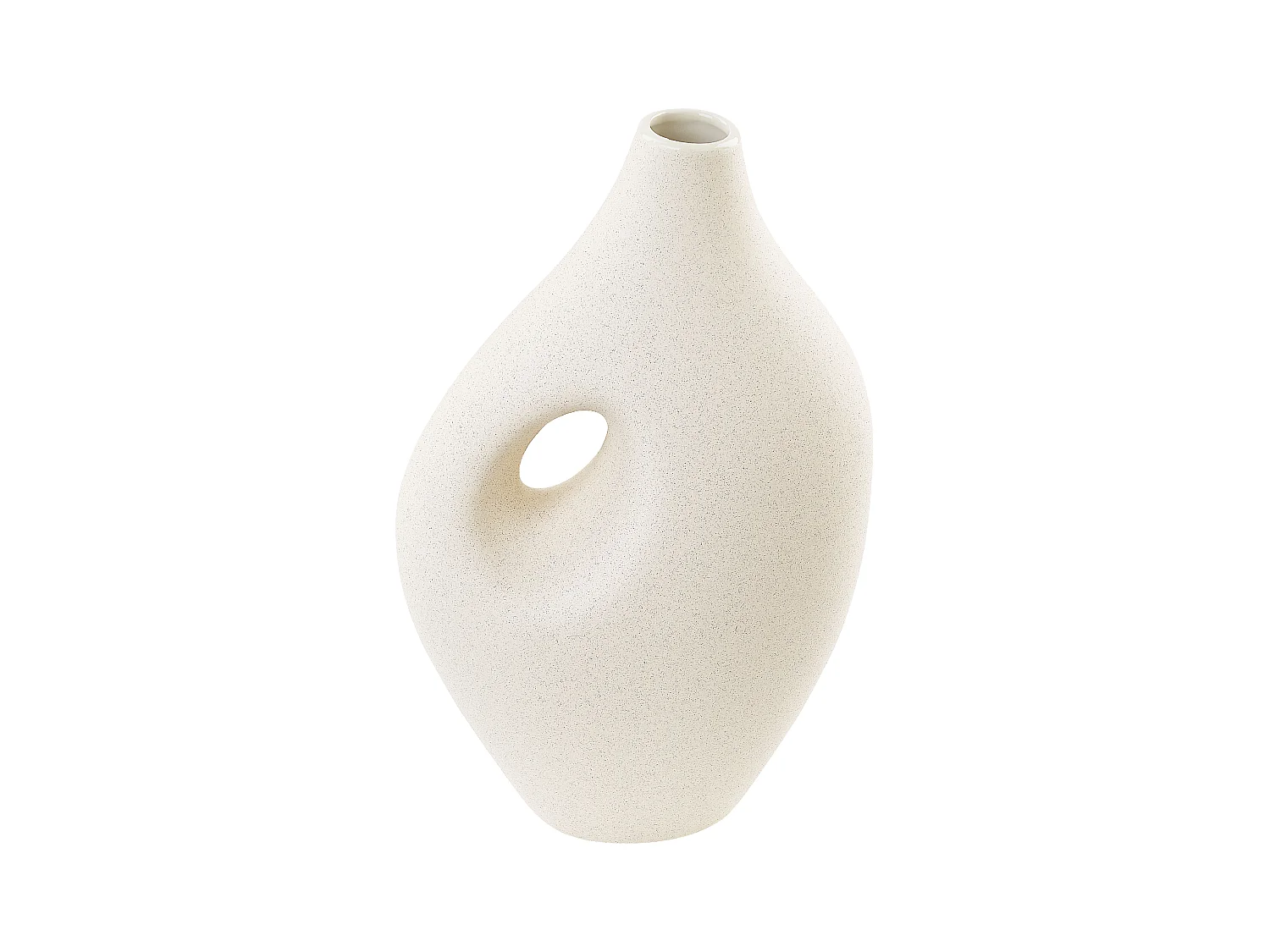 Dekorative Blumenvase Keramik Wohnzubehör 32 cm weiß Komotini