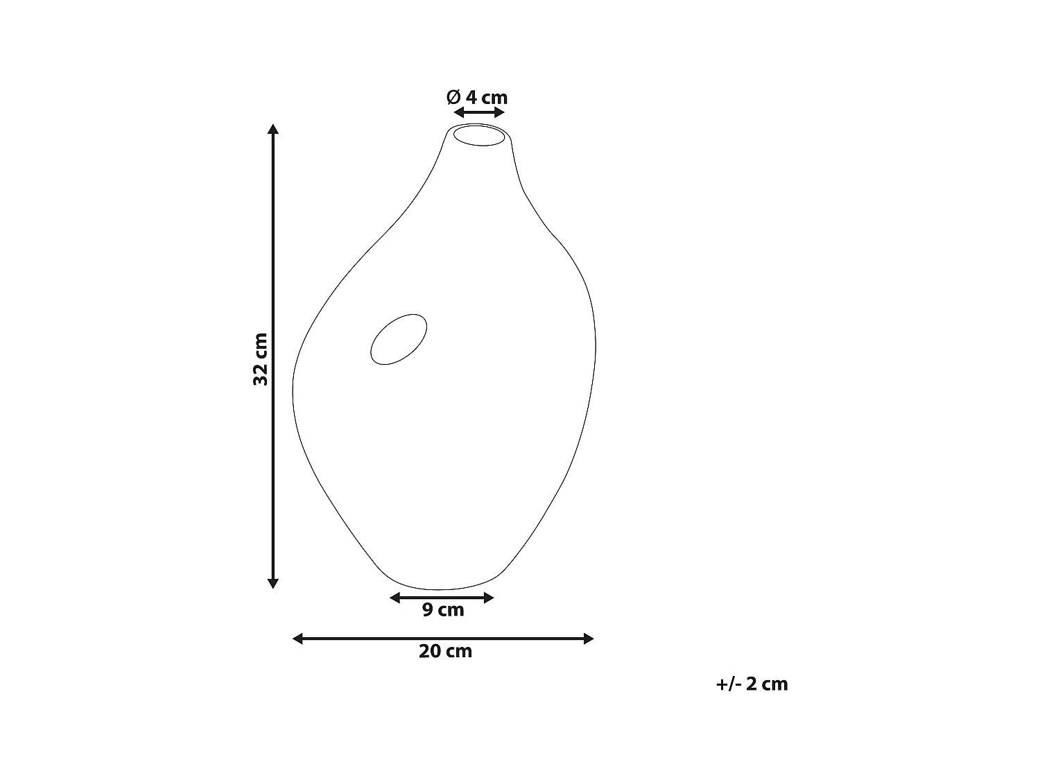 Dekorative Blumenvase Keramik Wohnzubehör 32 cm weiß Komotini