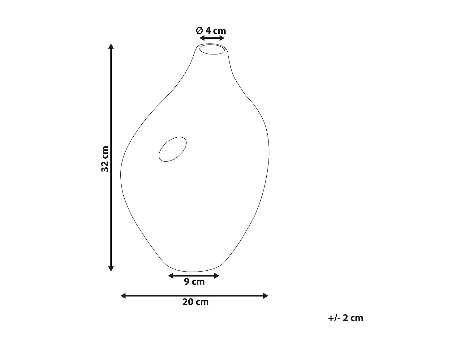 Wazon na kwiaty KOMOTINI Ceramika 32 cm Złamana biel