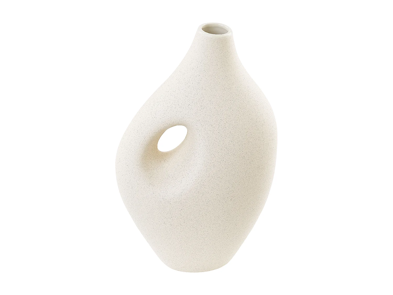 Vase à fleurs KOMOTINI Céramique 32 cm Blanc cassé