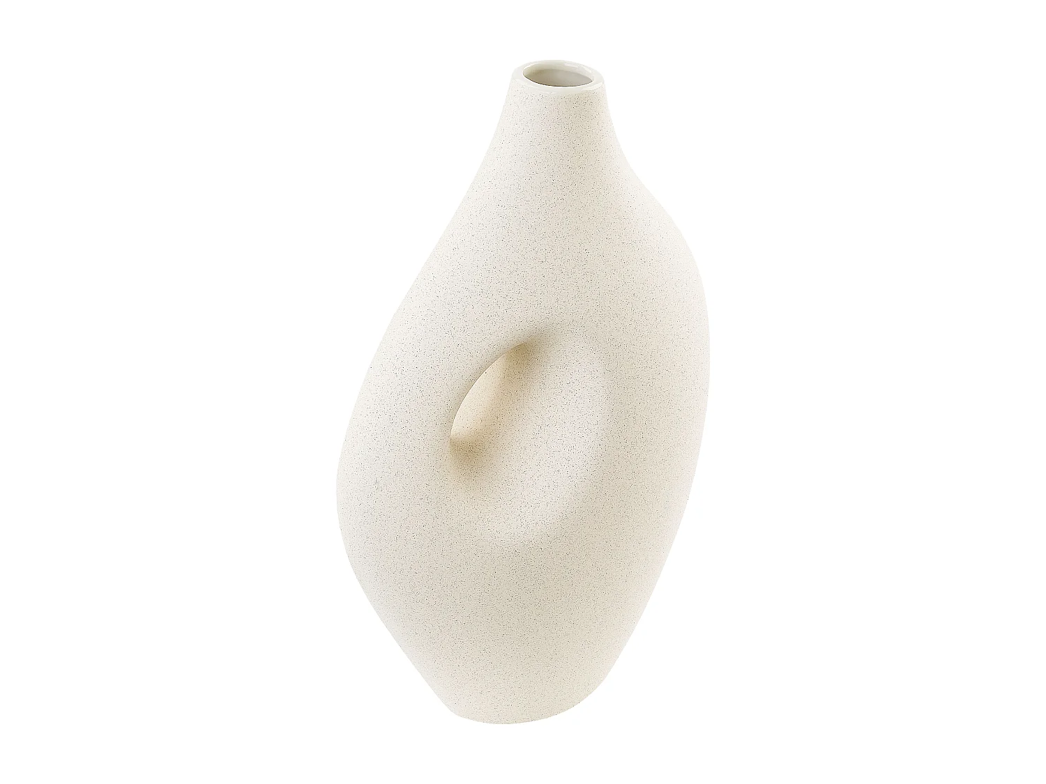 Vase à fleurs KOMOTINI Céramique 32 cm Blanc cassé