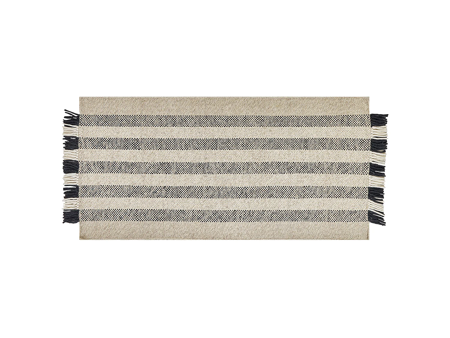 Vloerkleed wol off-white/zwart 80 x 150 cm TACETTIN