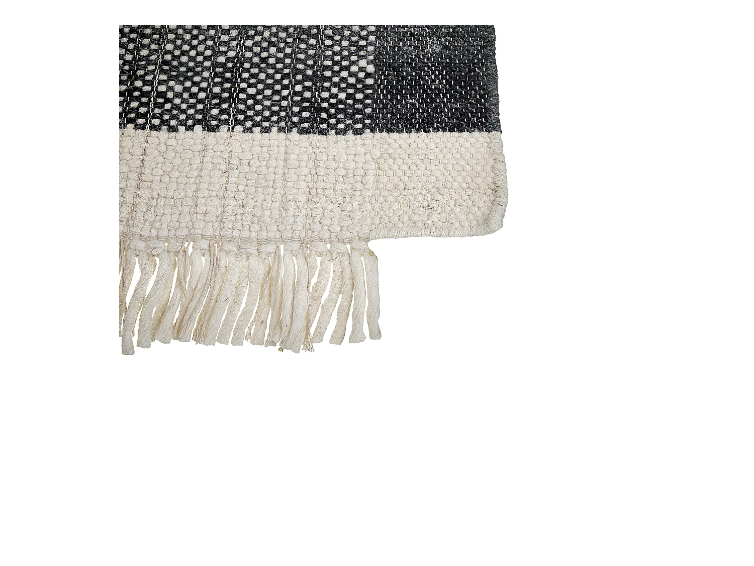 Vloerkleed wol off-white/zwart 160 x 230 cm ATLANTI