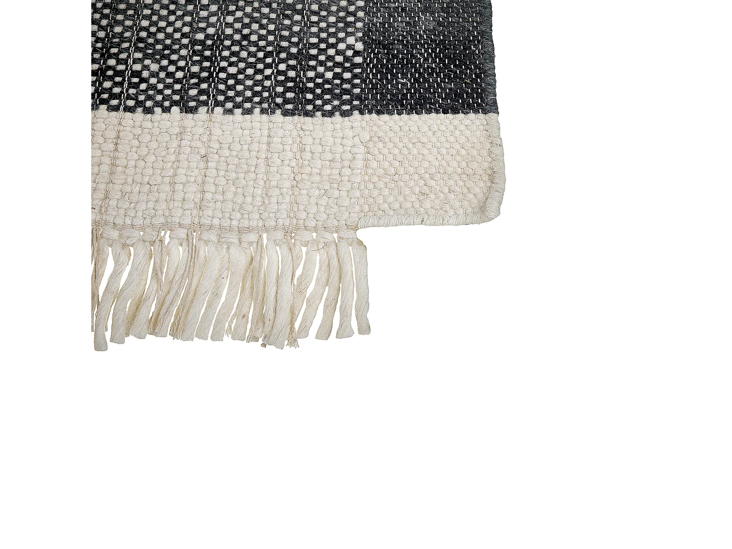 Tapete de lã preta e branca 160 x 230 cm ATLANTI