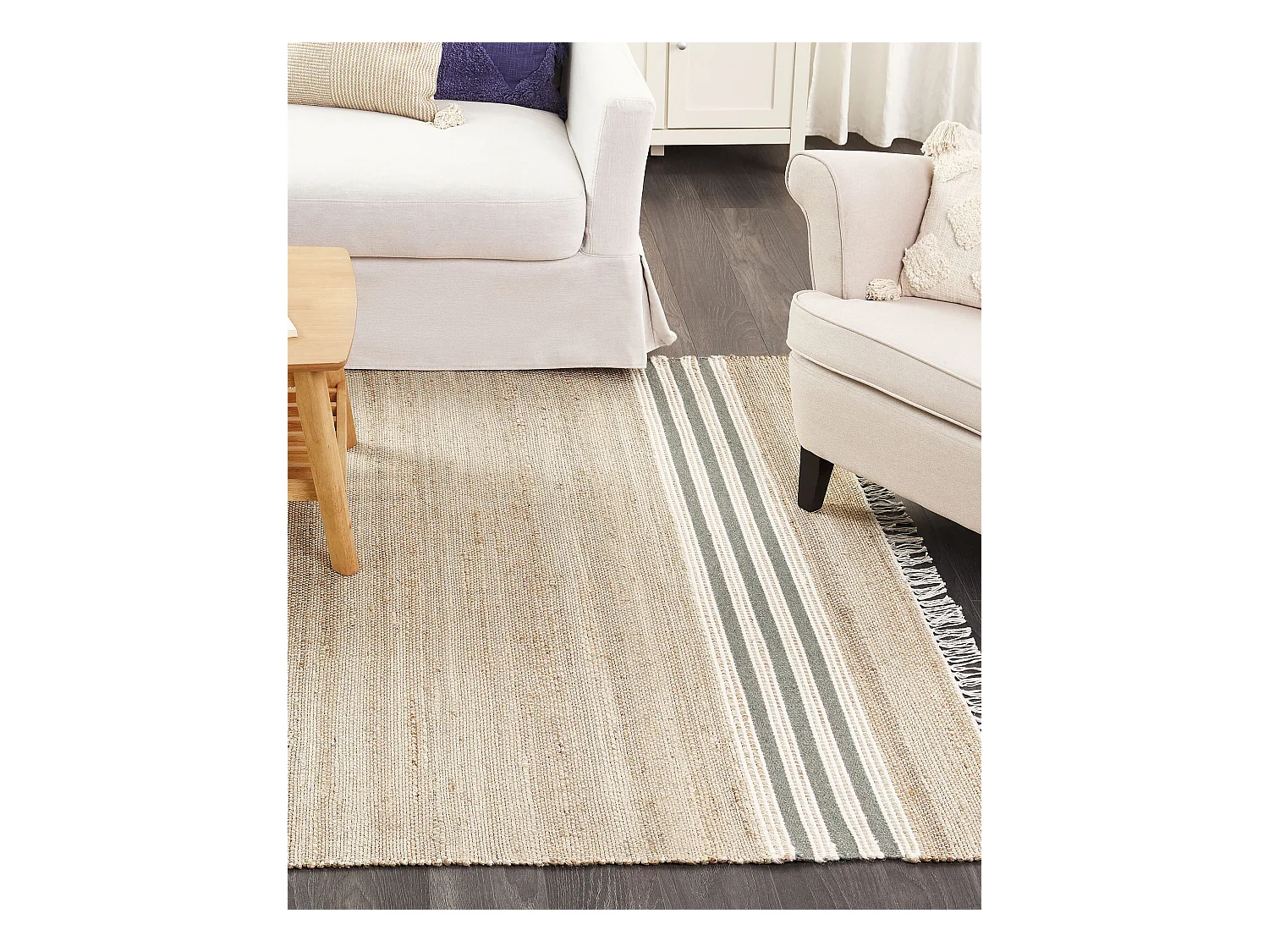 Tapete MIRZA 160 x 230 cm Juta Cinzento