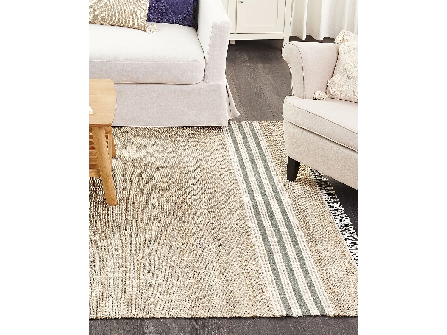 Tapis MIRZA Gris 160 x 230 cm Jute