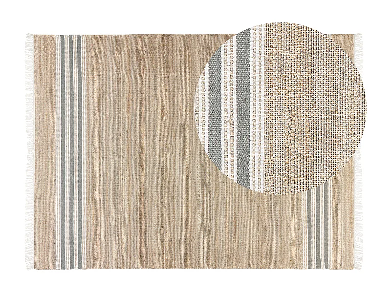 Tapis MIRZA Gris 160 x 230 cm Jute