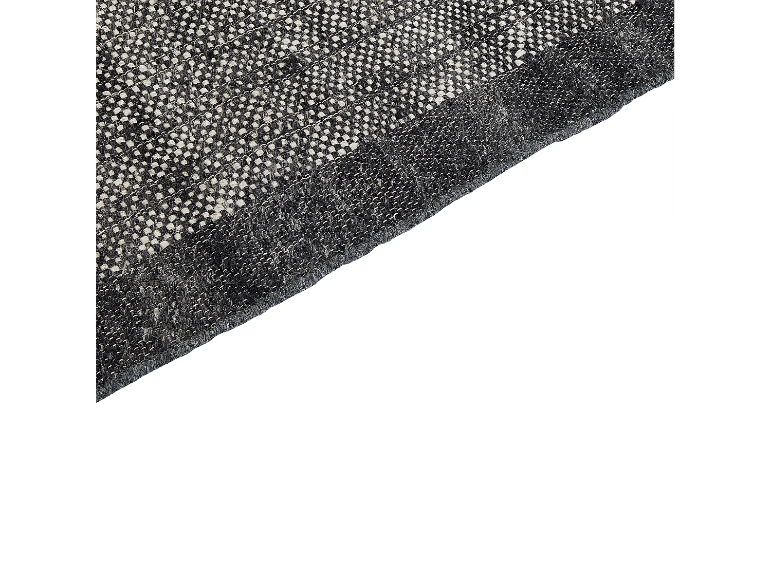 Alfombra de lana negro/blanco crema 80 x 150 cm ATLANTI